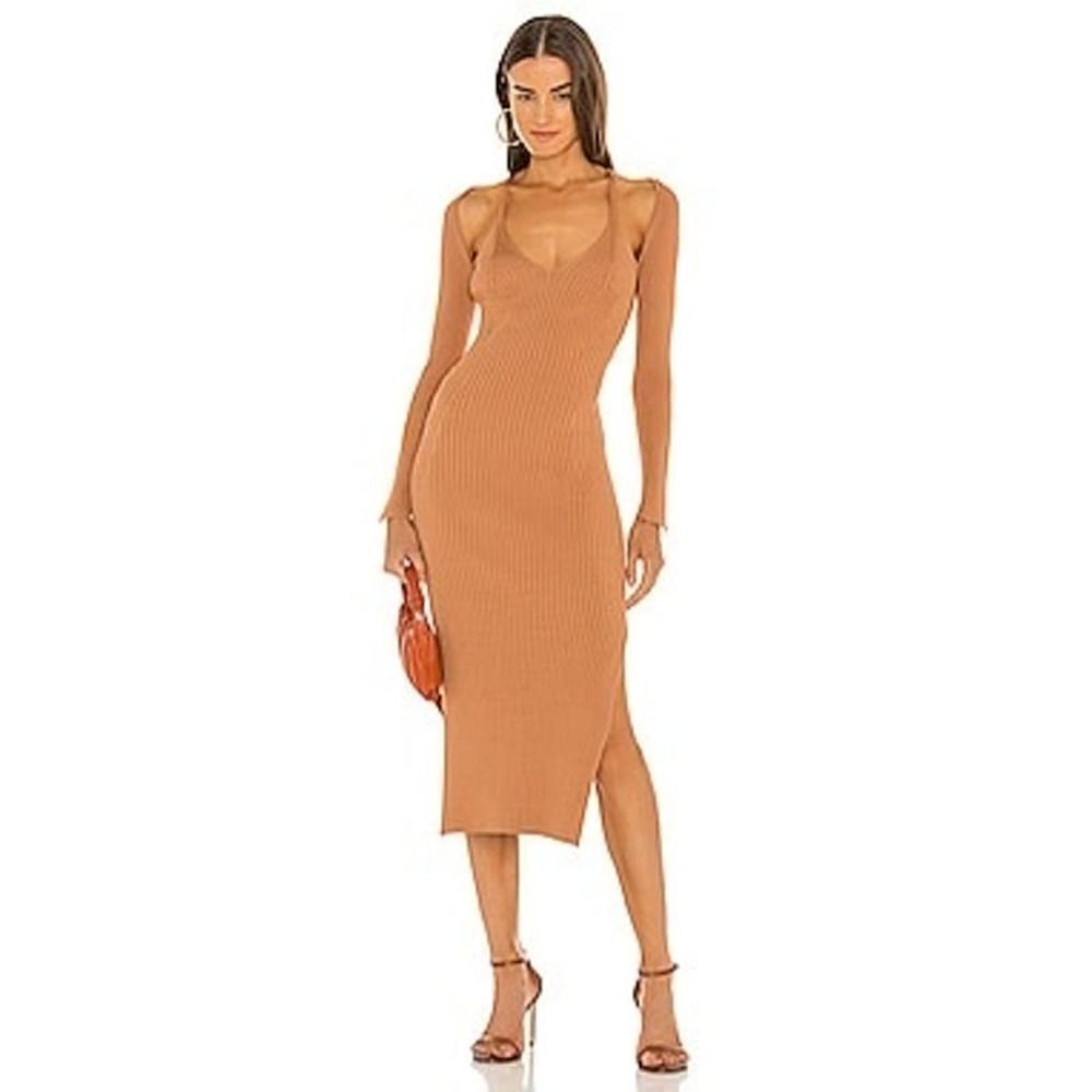 HOUSE OF HARLOW 1960 New without tags Copper ribbed dress size S